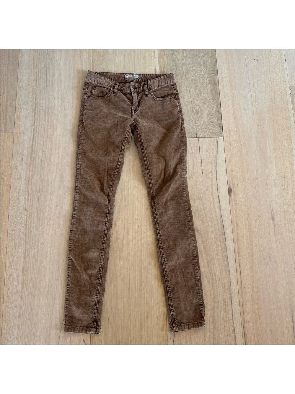 Free People Light Brown Corduroy Jeans Skinny Fit Size 26